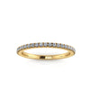 18 Karat Thin Yellow Gold Diamonds Pavé Stackable Band Ring