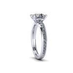 GIA Certified 2.00 Carat Round diamond with Channel set Diamonds in Platinum 950 - FERRUCCI & CO. Jewelry