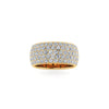 4.70 Carat Diamond Pave' Wide band 18 Karat Yellow Gold