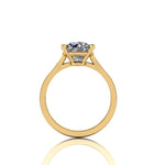 GIA Certified 2.00 Carat Round diamond in 18k yellow gold solitaire - FERRUCCI & CO. Jewelry