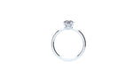 GIA Certified 1.0 carats Round Diamond Thin Low Platinum Setting