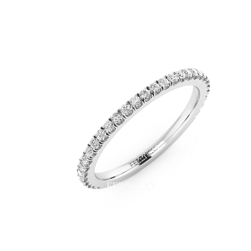 Thin Diamonds Pavé Stackable Band Platinum 950 Ring