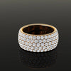 4.70 Carat Diamond Pave' Wide band 18 Karat Yellow Gold