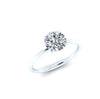 GIA Certified 1.0 carats Round Diamond Thin Low Platinum Setting