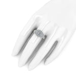 2.5 Carat White Bright Diamonds Dome Ring in 18 Karat white Gold