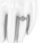 1.36 GIA Certified Round brilliant cut diamond in Platinum 950 engagement ring - FERRUCCI & CO. Jewelry