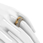 2.30 Carat White Diamond Melting Away Pave Ring in 18 Karat Yellow Gold