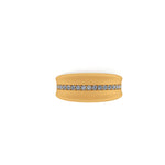 0.30 Carat White Diamonds 18 Karat Solid Yellow Gold Curved Organic Band