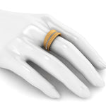 0.30 Carat White Diamonds 18 Karat Solid Yellow Gold Curved Organic Band