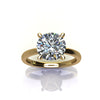 GIA Certified 2.00 Carat Round diamond in 18k yellow gold solitaire - FERRUCCI & CO. Jewelry