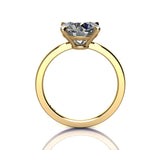 GIA Certified 2.00 Carat Round diamond in 18k yellow gold solitaire - FERRUCCI & CO. Jewelry