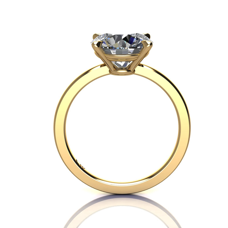 GIA Certified 2.00 Carat Round diamond in 18k yellow gold solitaire - FERRUCCI & CO. Jewelry