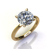 GIA Certified 2.00 Carat Round diamond in 18k yellow gold solitaire - FERRUCCI & CO. Jewelry